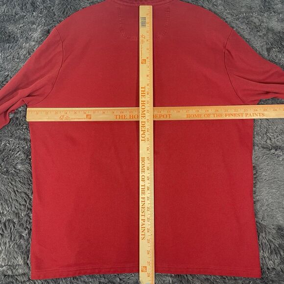 Tommy Bahama IslandZone Polo Shirt Men's XL Long Sleeve Red Preppy Golf Stretch - Picture 5 of 5